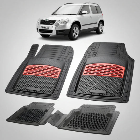 Covorașe Skoda Yeti I 2009-2013 | Red Edition – TeamCar®