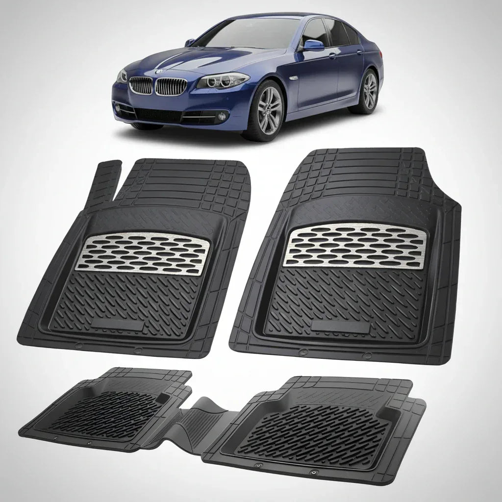 Covorase Cauciuc Tip Tavita Compatibile BMW Seria 5 F10/F11 2010-2017 | Silver