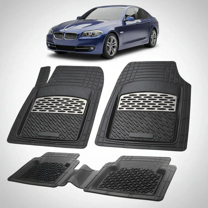 Covorase Cauciuc Tip Tavita Compatibile BMW Seria 5 F10/F11 2010-2017 | Silver