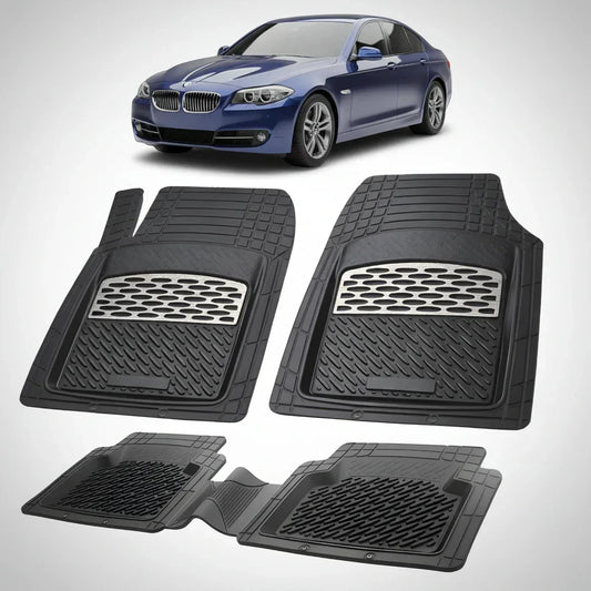 Covorase Cauciuc Tip Tavita Compatibile BMW Seria 5 F10/F11 2010-2017 | Silver