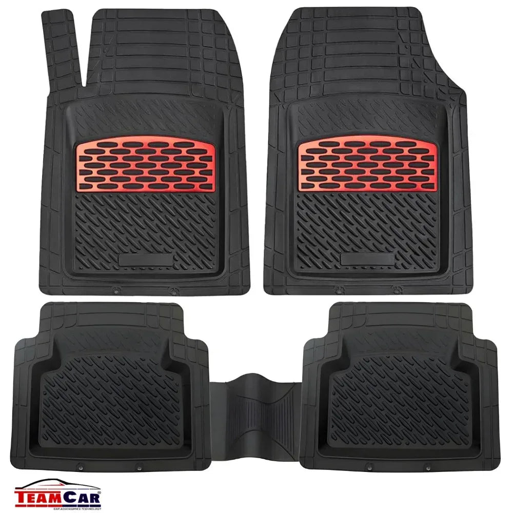 Covorase Auto Universale TeamCar® set 5 piese, Red - 221.ro