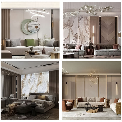 Set 3 panouri cristal carbon, Naimeed D6637, ultrarezistent, flexibil, ignifug,  120x89cm, 5mm grosime, tehnologie moderna, rezistent la umezeala