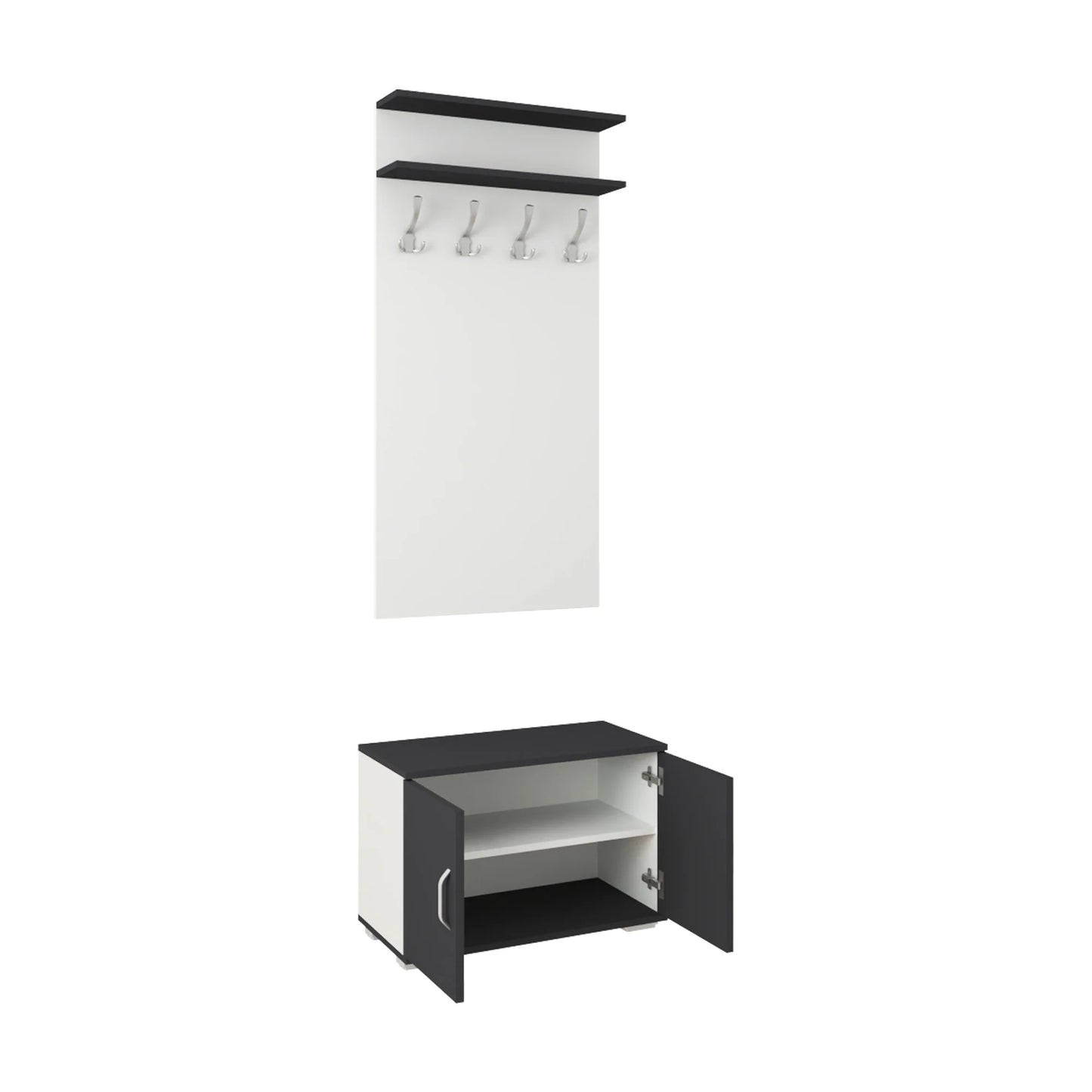 Cuier haaus Como, Antracit/Alb, L 66 cm