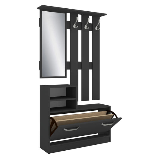 Cuier haaus Lyon, Antracit, L 85 x l 24 x H 180 cm