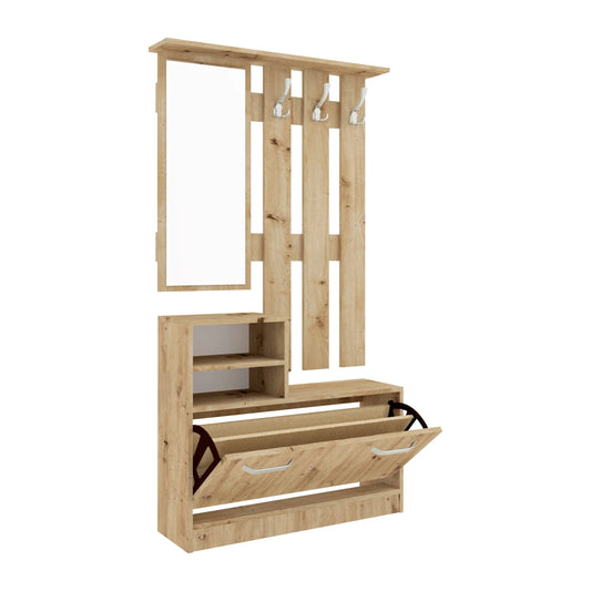 Cuier haaus Lyon, Stejar Artisan, L 85 x l 24 x H 180 cm