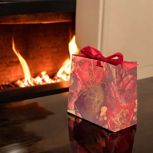 Cutie cu fundă satinată și mesaj Sweet Memory - roșu (set 50 buc)