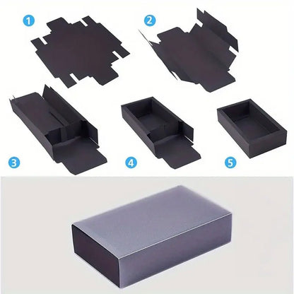 Cutie din hârtie cu fereastră mată - negru (set 50 buc)