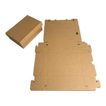 Cutii dreptunghiulare cu capac - maro (set 10 buc)