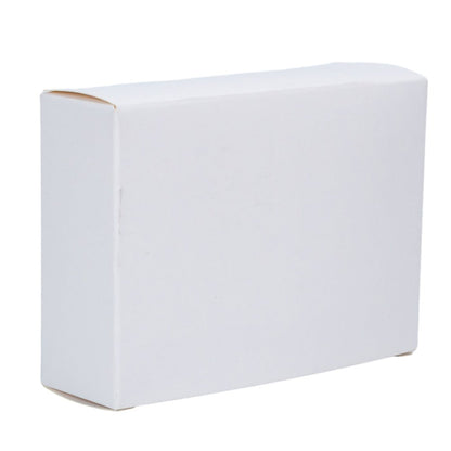 Cutie dreptunghiulară din hârtie cu fereastră ovală - alb (set 50 buc) 9.6x3x7cm
