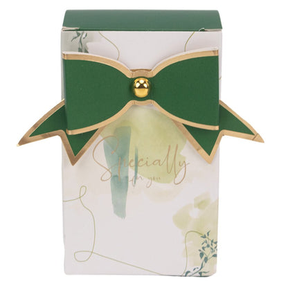 Cutie mică dreptunghiulară Specially for you cu fundă - verde (set 50 buc) - 6.5x4.5x10.5cm