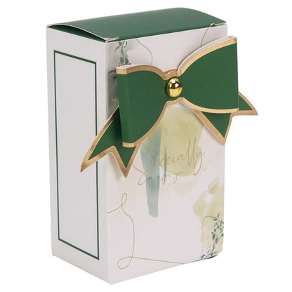 Cutie mică dreptunghiulară Specially for you cu fundă - verde (set 50 buc) - 6.5x4.5x10.5cm