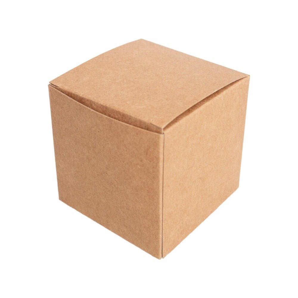 Cutie pătrată din carton kraft (set 50 buc)