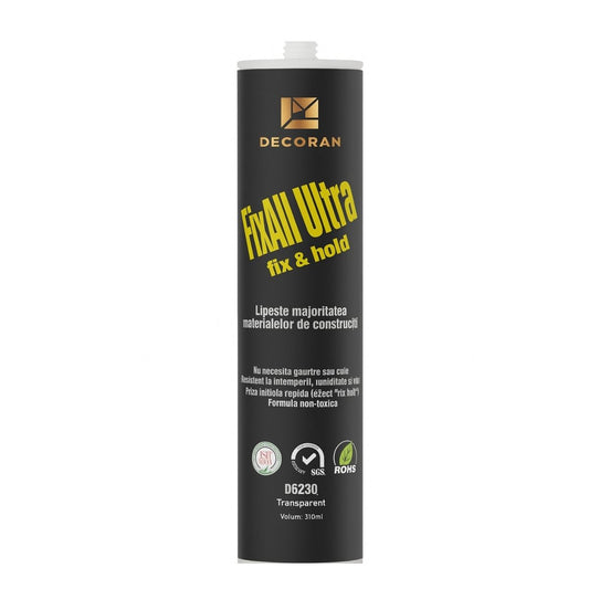 Adeziv pentru panouri decorative, WPC, riflaje, Naimeed D6230, Transparent, 310ml