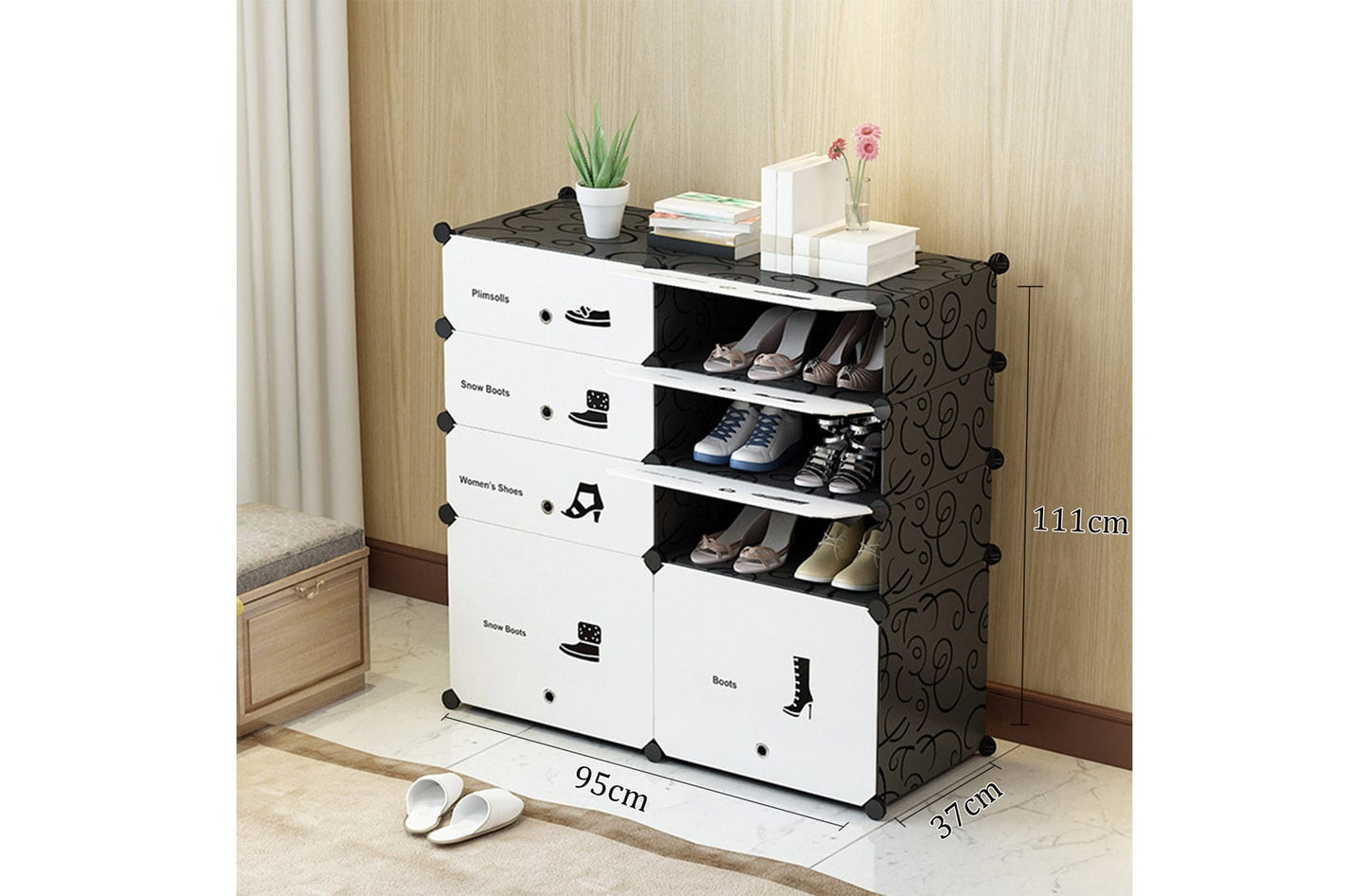 Pantofar modular , D2658N, culoare Negru