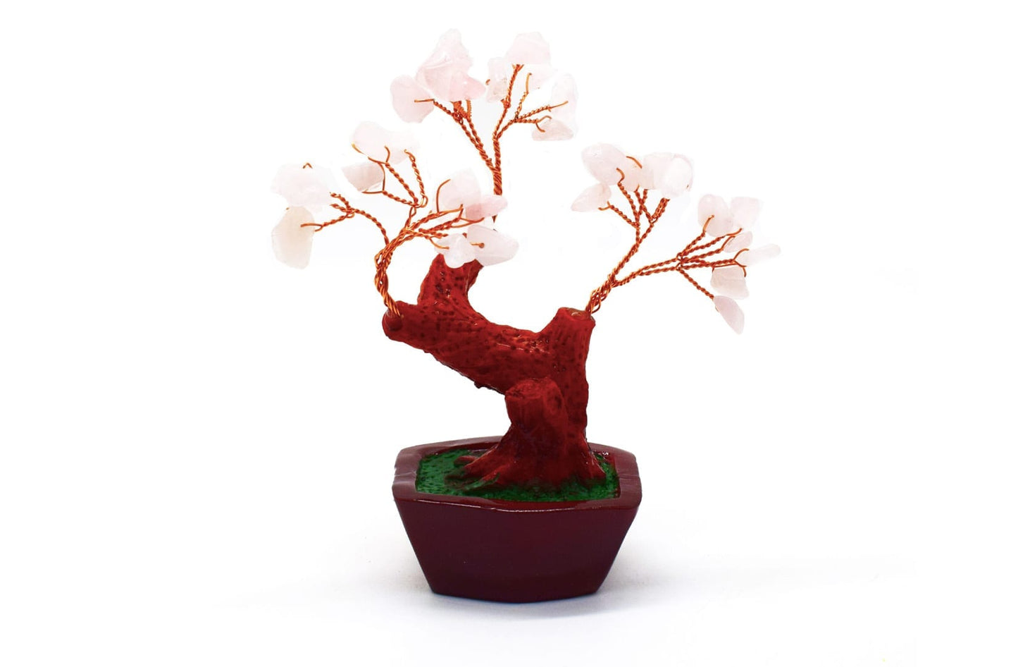 Copacel Feng Shui cu pietre semipretioase, Naimeed D3011, inaltime 13 cm, culoare Roz