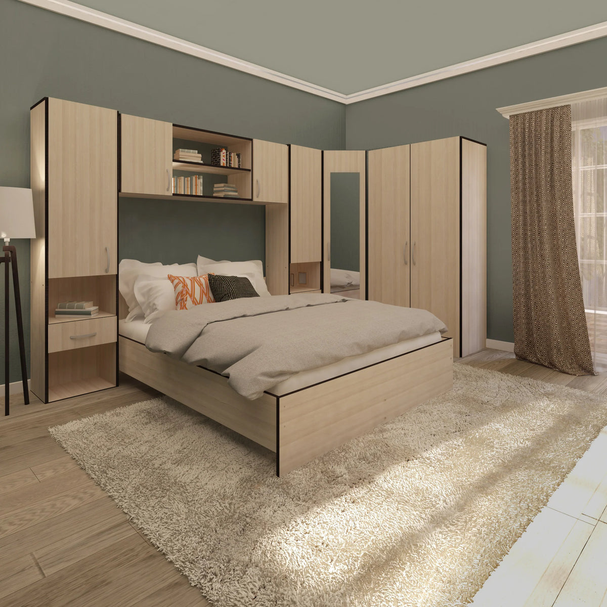 Set Dormitor haaus Madrid, Ulm Deschis/Wenge
