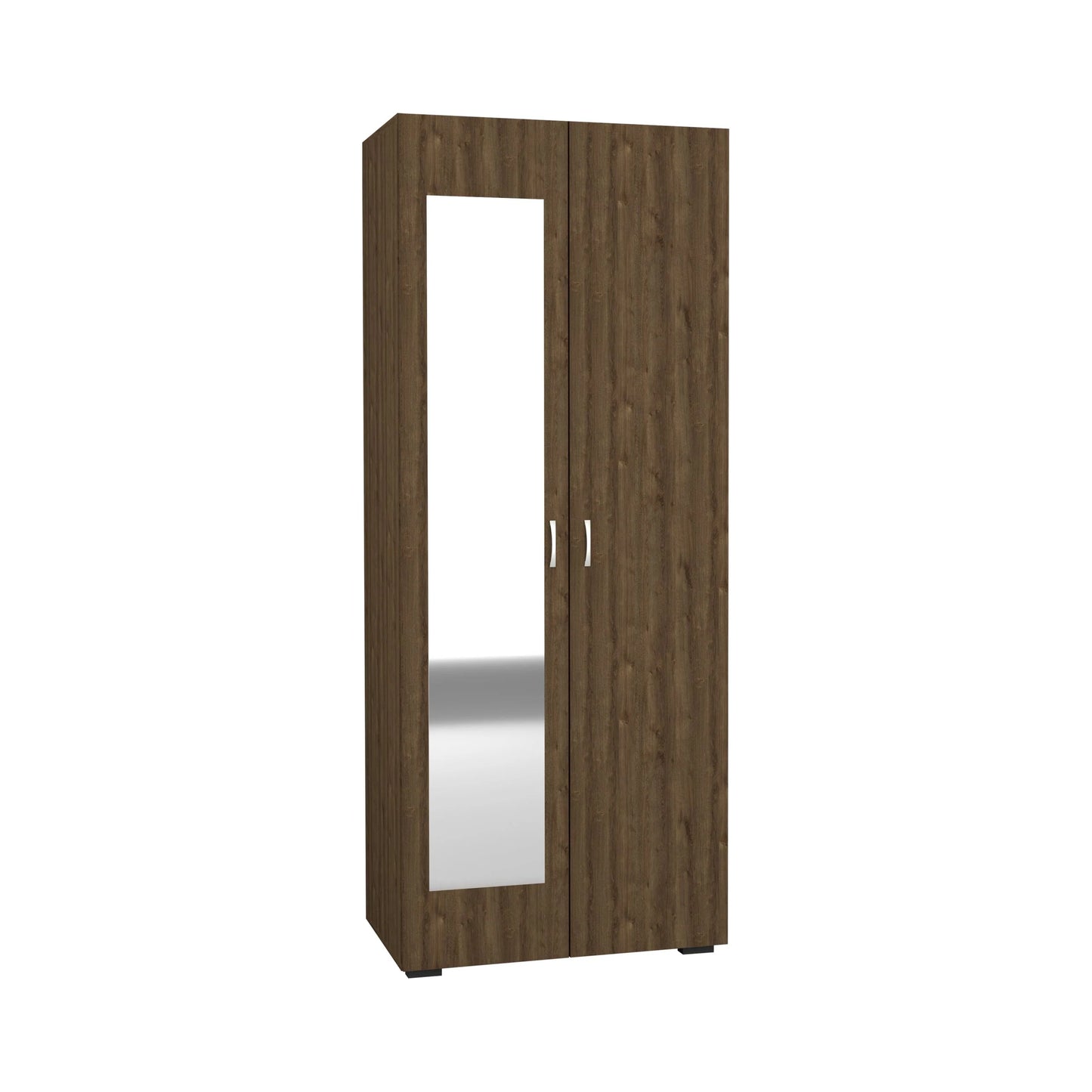 Dulap haaus Nero, 2 Usi, oglinda, Stejar Bronz, 80 x 52 x 200 cm