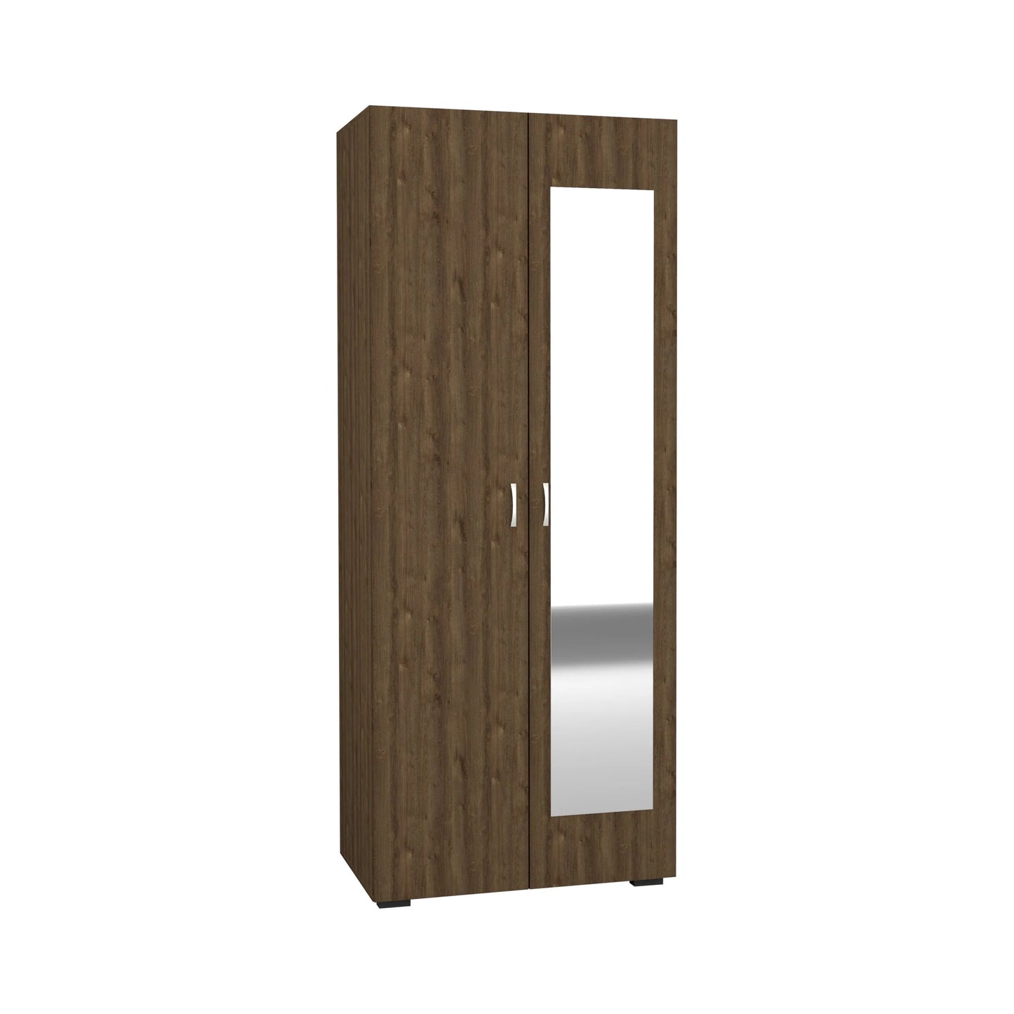 Dulap haaus Nero, 2 Usi, oglinda, Stejar Bronz, 80 x 52 x 200 cm