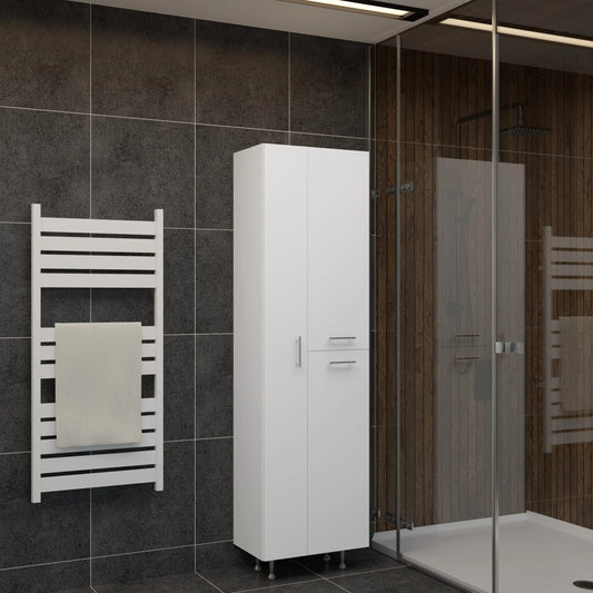 Dulap Baie haaus Dax, 3 Usi, Alb, 50 x 32 x 180 cm