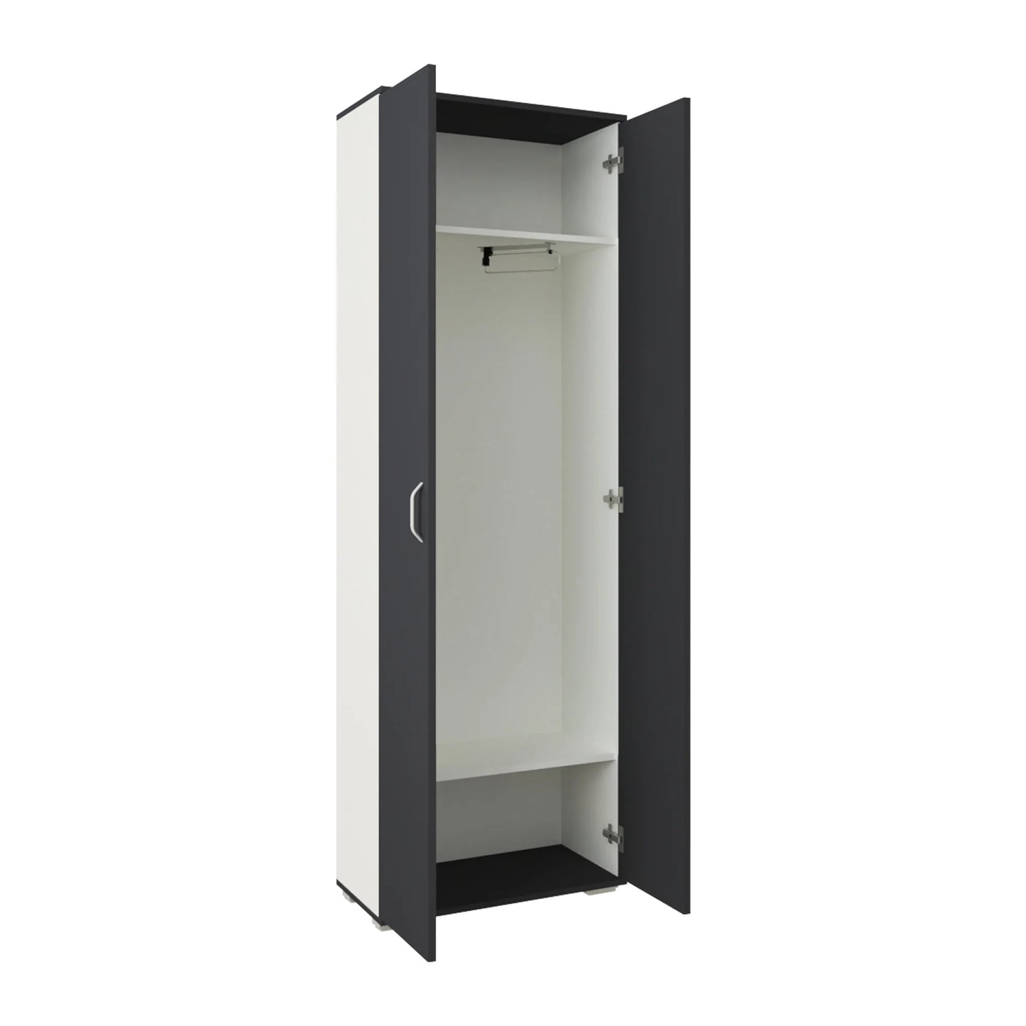 Dulap haaus Como, 2 Usi, Antracit/Alb, L 66 x l 35 x H 200 cm