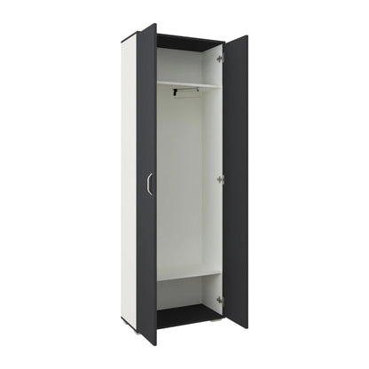 Dulap haaus Como, 2 Usi, Antracit/Alb, L 66 x l 35 x H 200 cm