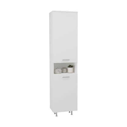 Dulap Baie haaus Dax, cos rufe, Alb, 45 x 32 x 188 cm