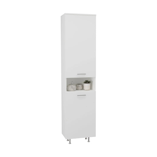 Dulap Baie haaus Dax, cos rufe, Alb, 45 x 32 x 188 cm