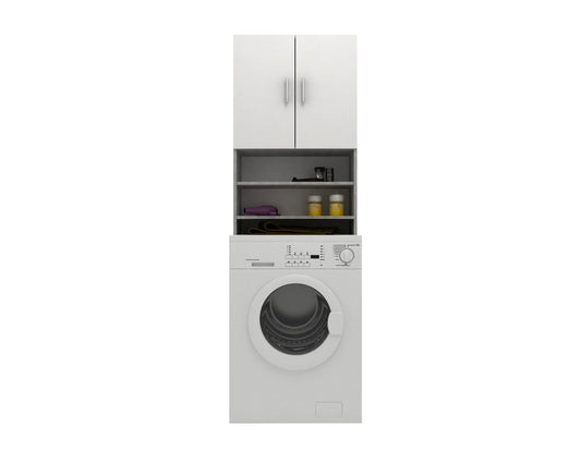 Dulap Masina de Spalat haaus Fyn, Beton/Alb, 65 x 27 x 190 cm