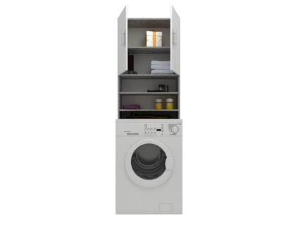 Dulap Masina de Spalat haaus Fyn, Beton/Alb, 65 x 27 x 190 cm