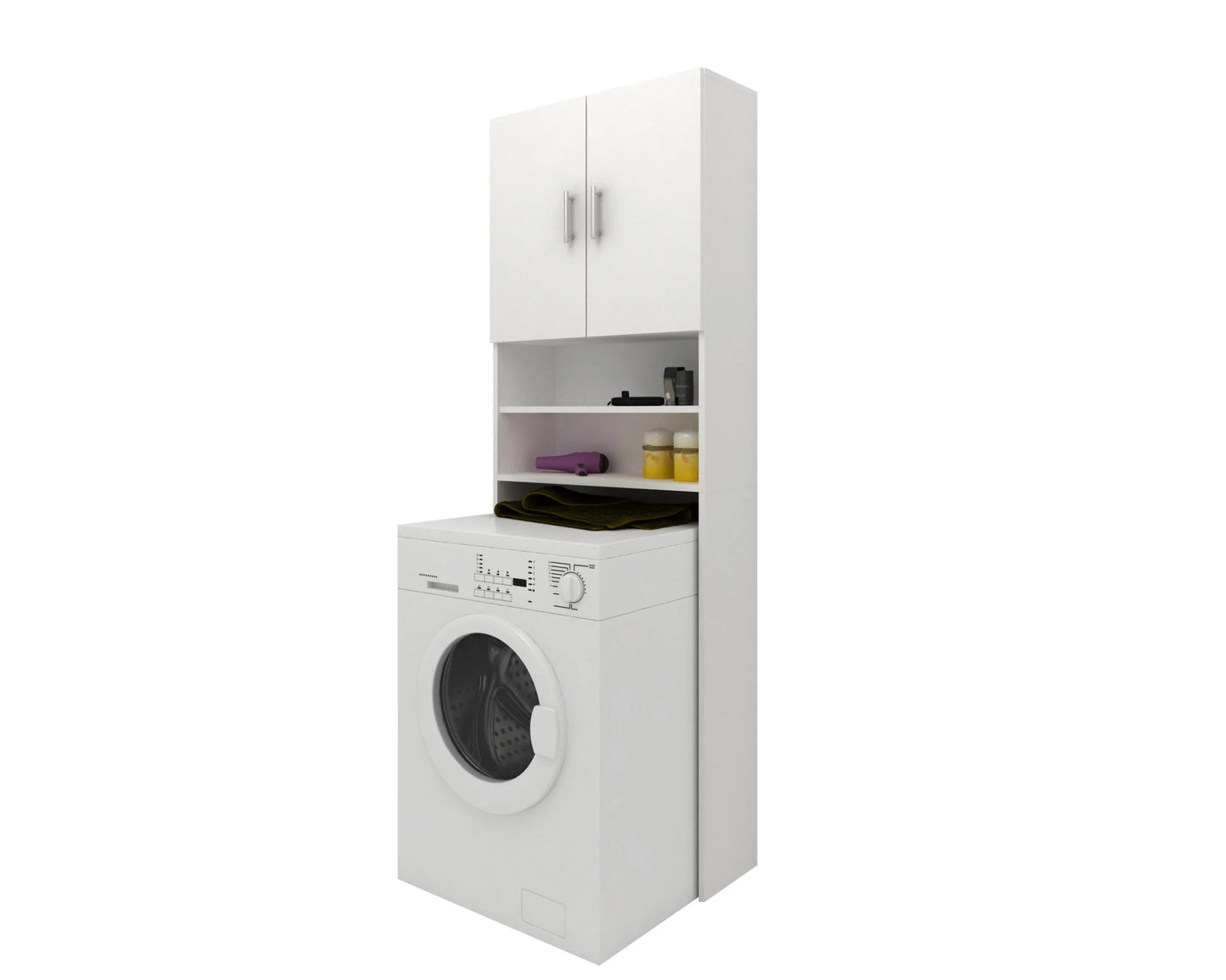 Dulap Masina de Spalat haaus Fyn, Alb, 65 x 27 x 190 cm