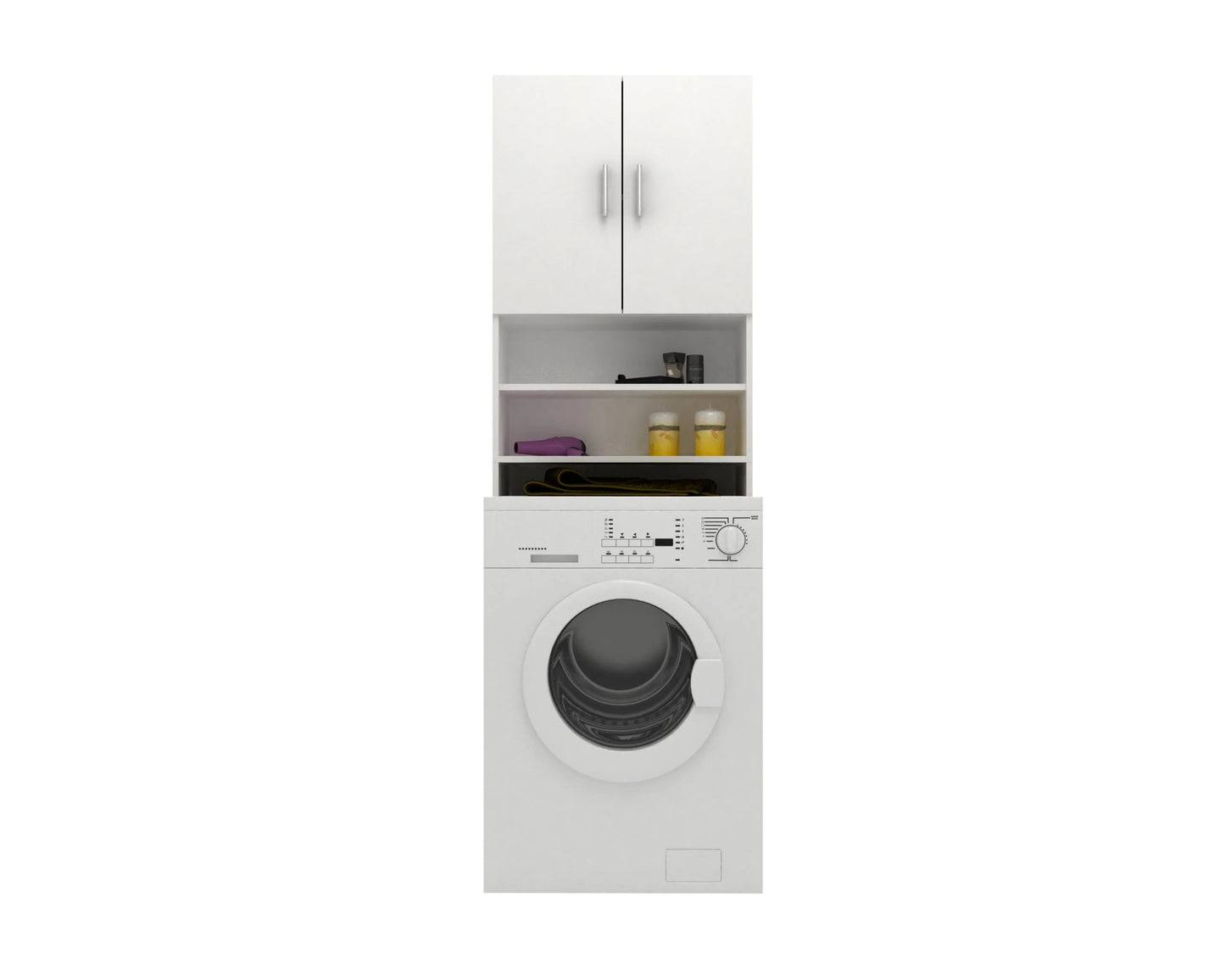 Dulap Masina de Spalat haaus Fyn, Alb, 65 x 27 x 190 cm