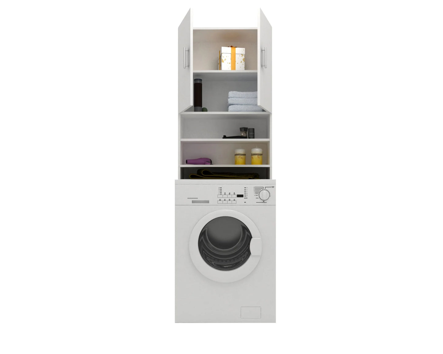 Dulap Masina de Spalat haaus Fyn, Alb, 65 x 27 x 190 cm