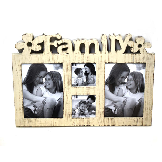 Rama foto colaj 4 poze, Family, Dzy 96 Vintage, Crem