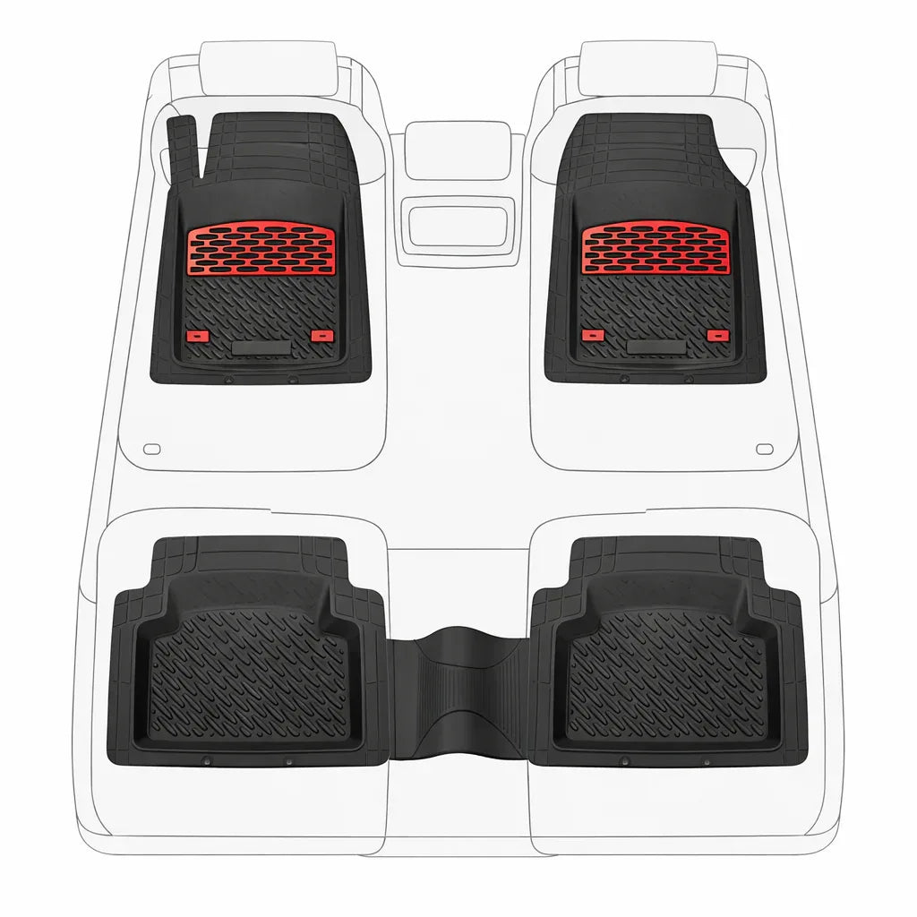 Covorase Toyota Corolla E120 Compatibile Hatchback 2001-2004 | Red