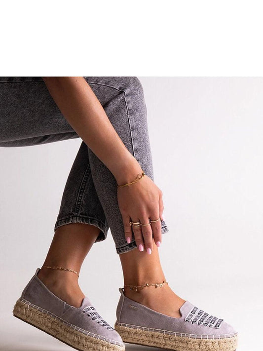 Espadrile Solea, Model 207264, Gri - material Zam din piele ecologică  Înălţimea tocului 4 cm