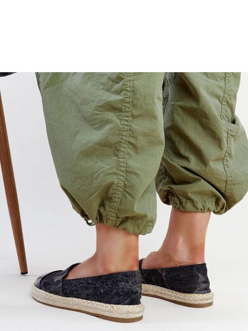 Espadrile Solea, Model 207340, Negru - material pânză  Înălţimea tocului 2 cm