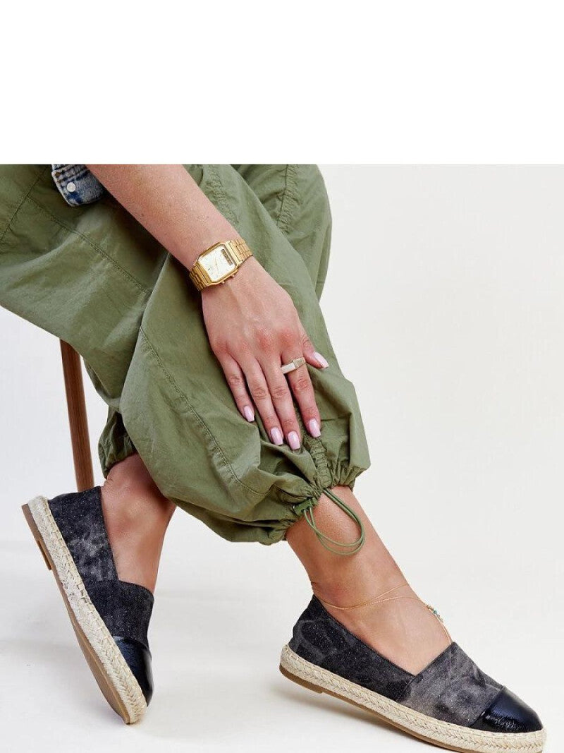 Espadrile Solea, Model 207340, Negru - material pânză  Înălţimea tocului 2 cm