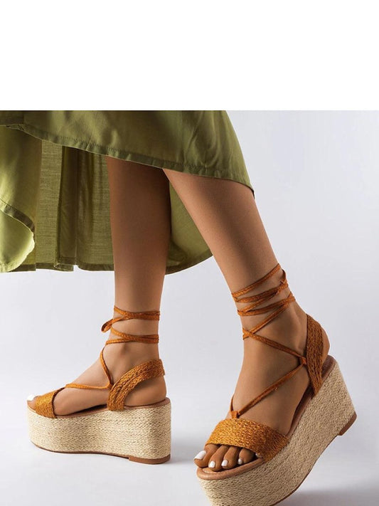 Espadrile Solea, Model 207665, Maro - material Zam din piele ecologică  Înălţimea tocului 8,5 cm