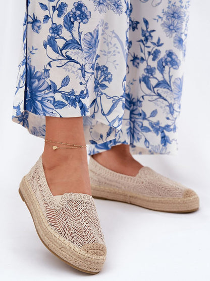 Espadrile Step in style, Model 211854, Bej - material pânză  Footbed pânză  Înălţimea carâmbului 5.5 cm Înălţimea platformei 3 cm