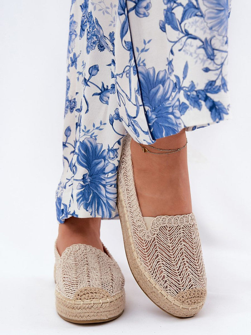 Espadrile Step in style, Model 211854, Bej - material pânză  Footbed pânză  Înălţimea carâmbului 5.5 cm Înălţimea platformei 3 cm