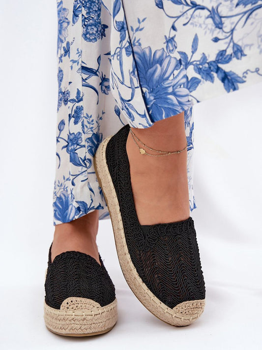 Espadrile Step in style, Model 211855, Negru - material pânză  Footbed pânză  Înălţimea carâmbului 5.5 cm Înălţimea platformei 3 cm