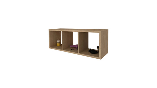 Etajera haaus Lira, 3 Casete, 25mm, Lemn Natural, 113 x 40 x 30 cm
