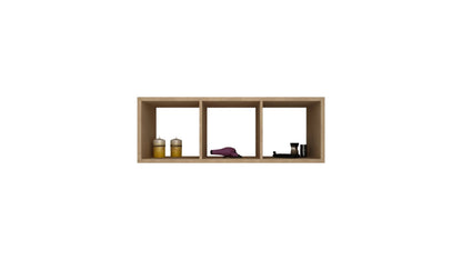 Etajera haaus Lira, 3 Casete, 25mm, Lemn Natural, 113 x 40 x 30 cm