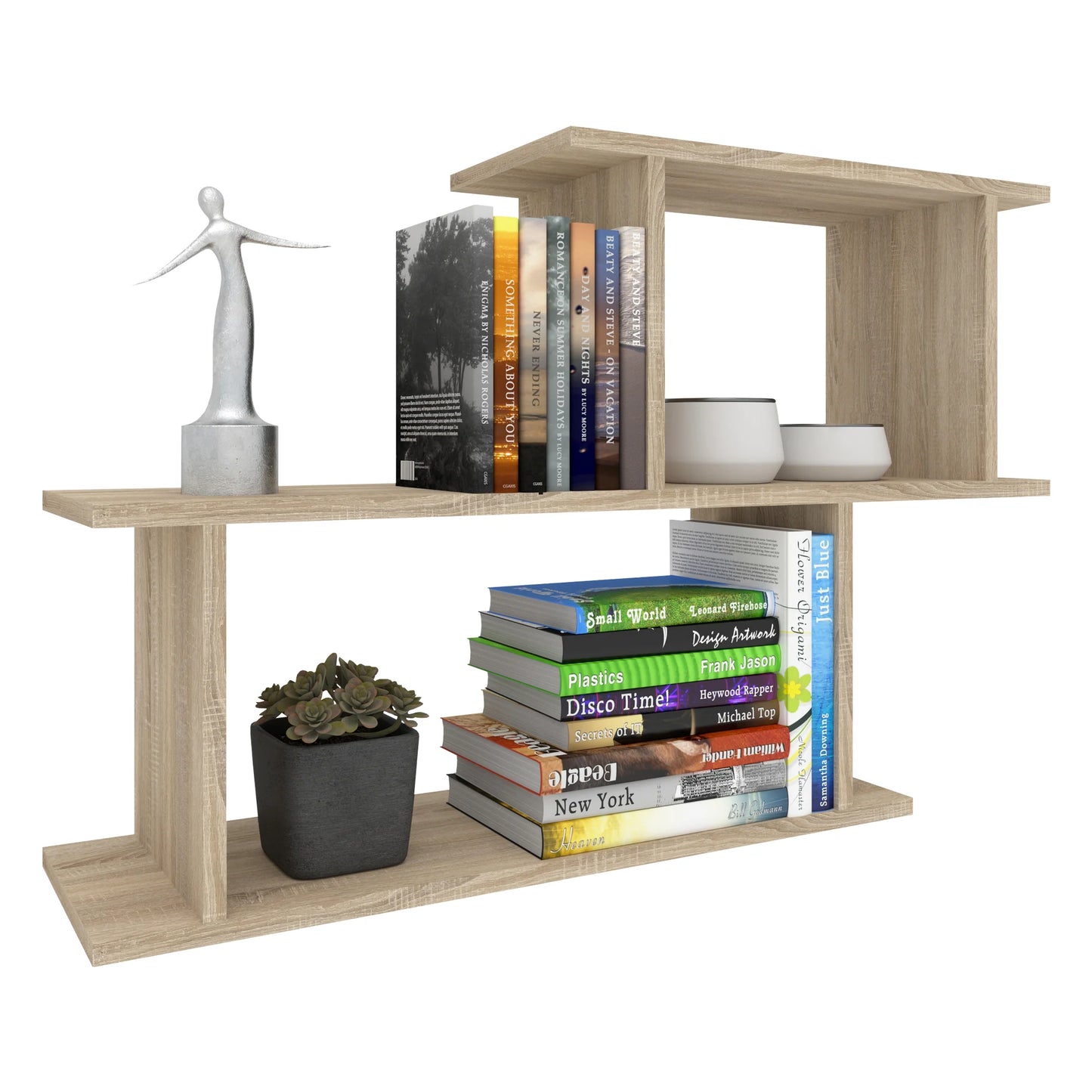 Etajera Rico haaus V2, Stejar Sonoma, L 100 x l 25 x H 65 cm