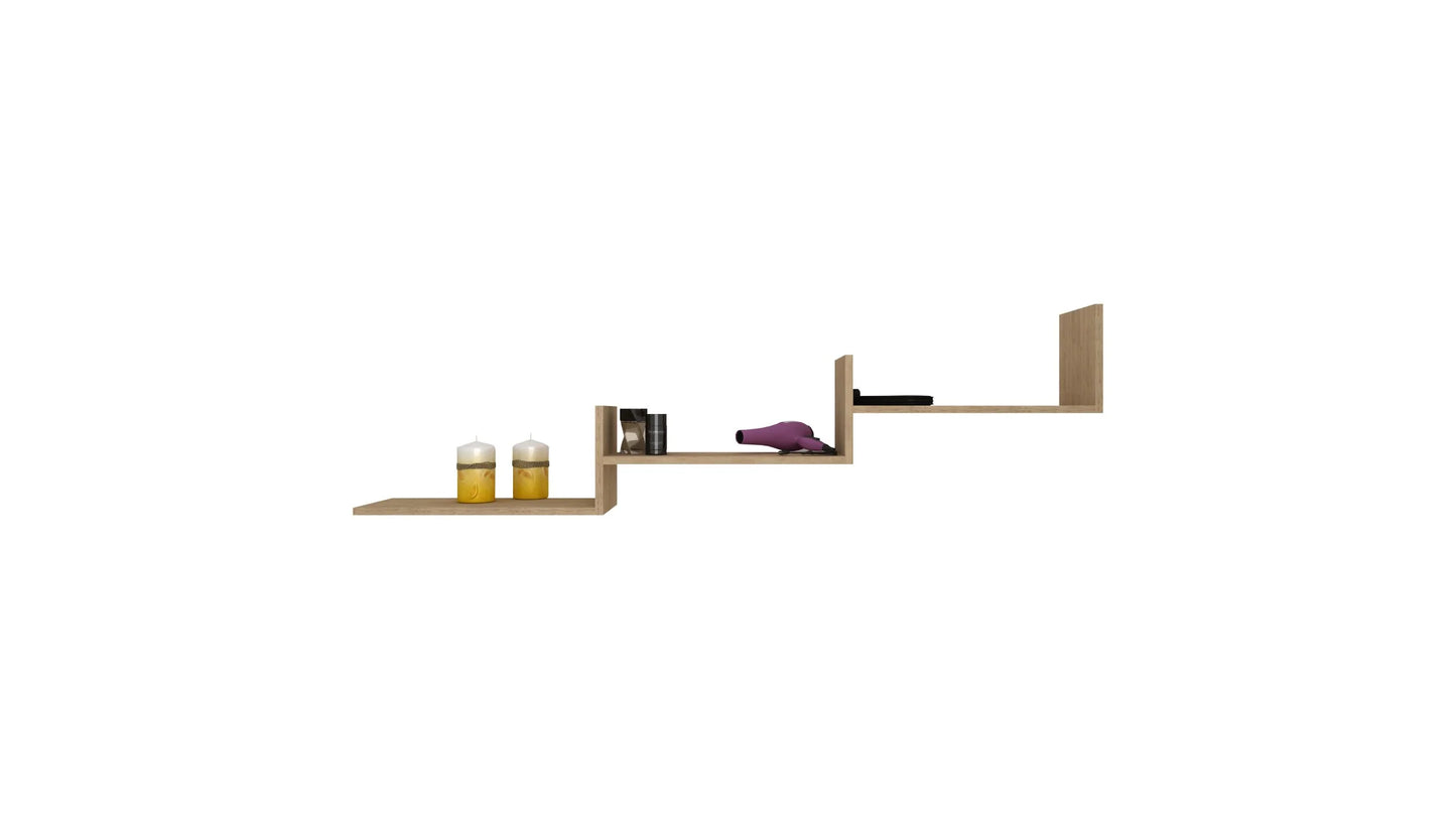 Etajera haaus Step, Lemn Natural, 150 x 20 x 42 cm