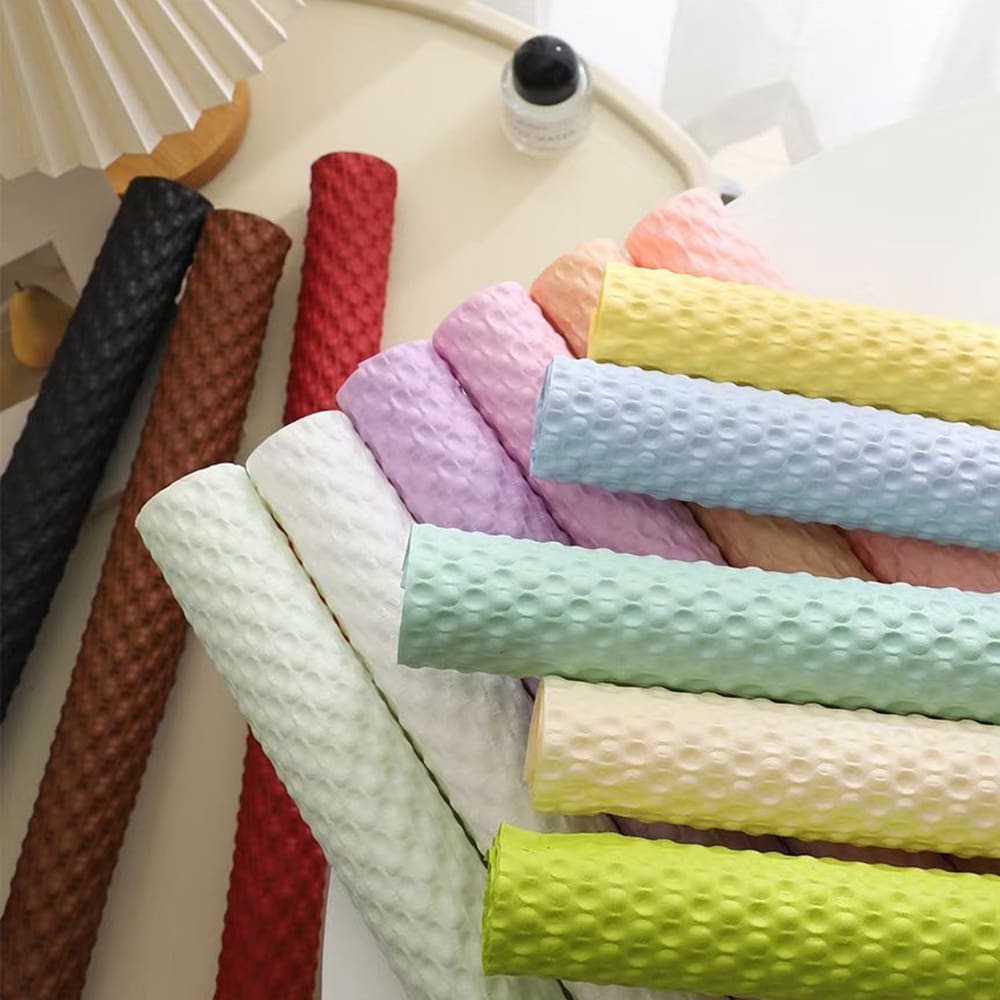 Foi de ambalat decorative gofrate model sfere - verde deschis (set 10 foi) 50x50cm