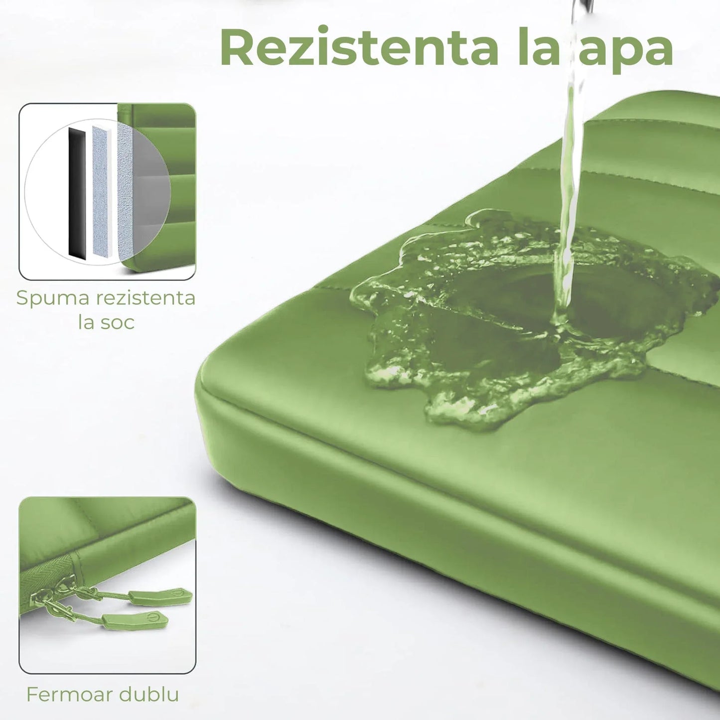 Geanta Laptop/iPad portabila Timebox, 13'', 14'' inch, Ultrabook, Verde