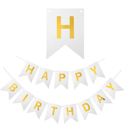 Ghirlandă din hârtie cu mesaj Happy Birthday