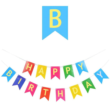 Ghirlandă din hârtie cu mesaj Happy Birthday