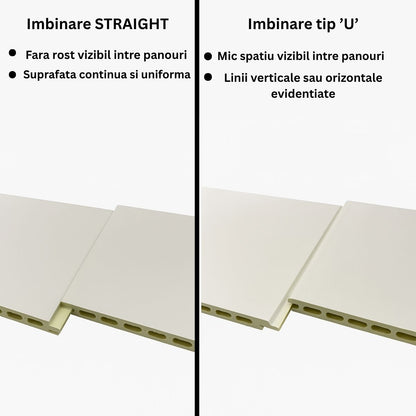 Panou decorativ riflaj WPC, Naimeed D7558,aspect rafinat si montaj usor, 260x61.1x0.9cm, maro